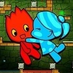 Постер игры Огонь мальчик и Вода девочка